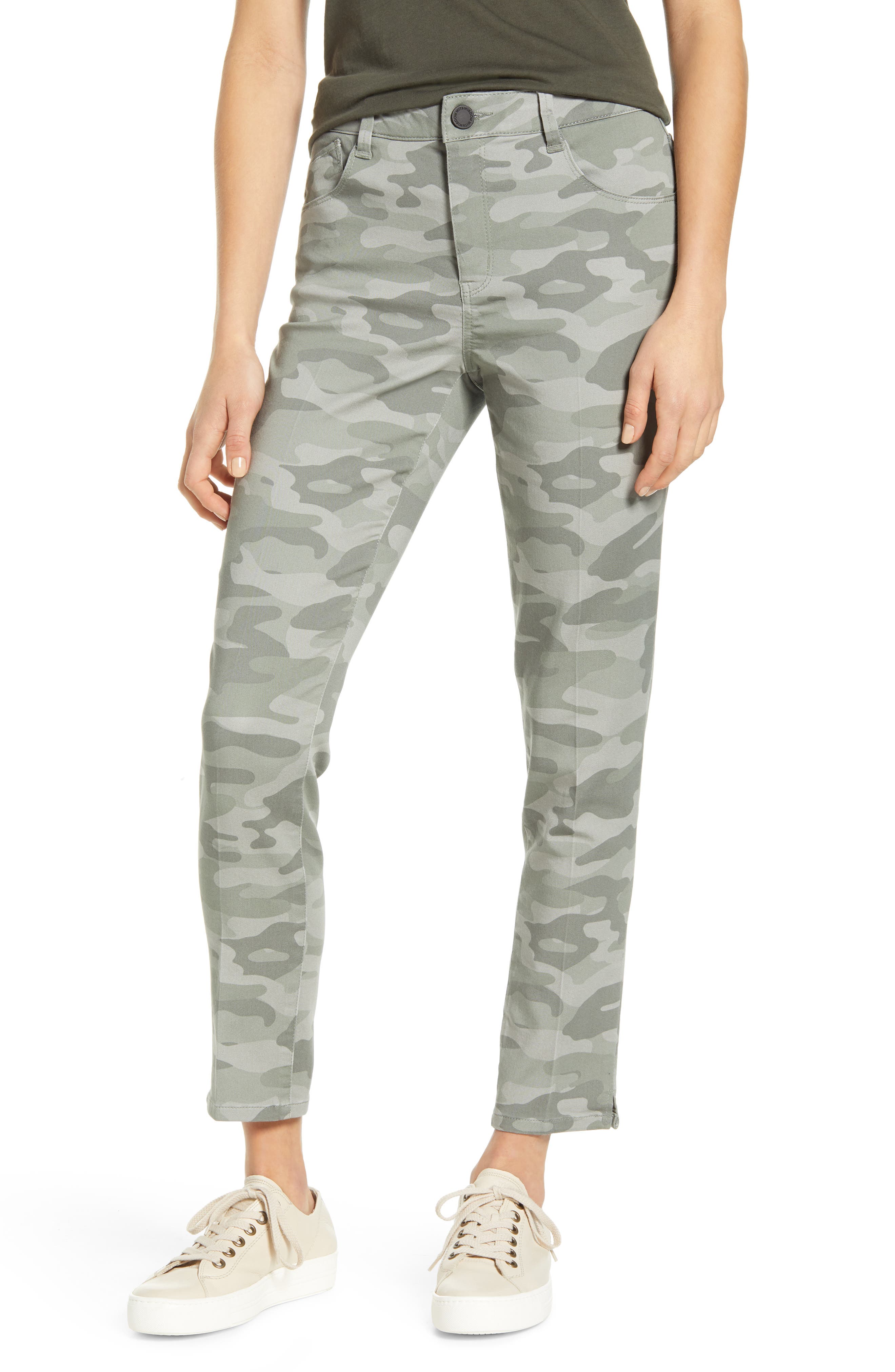 NWT Wit Wisdom Democracy Nordstrom Deep Sage Camo 8P Ab-solution Ankle Skimmer